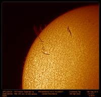 Prominence into Filament - 15th. May 2015