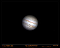 Jupiter with Europa entering occultation