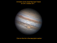 Animation of the Great Red Spot Transit on 27th. Oct. 2011