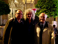Brian May with me & Gordon Caruana Dingli