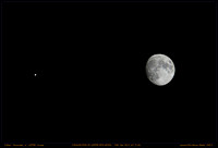 Jupiter - Moon conjunction with 4 moons in alignment.